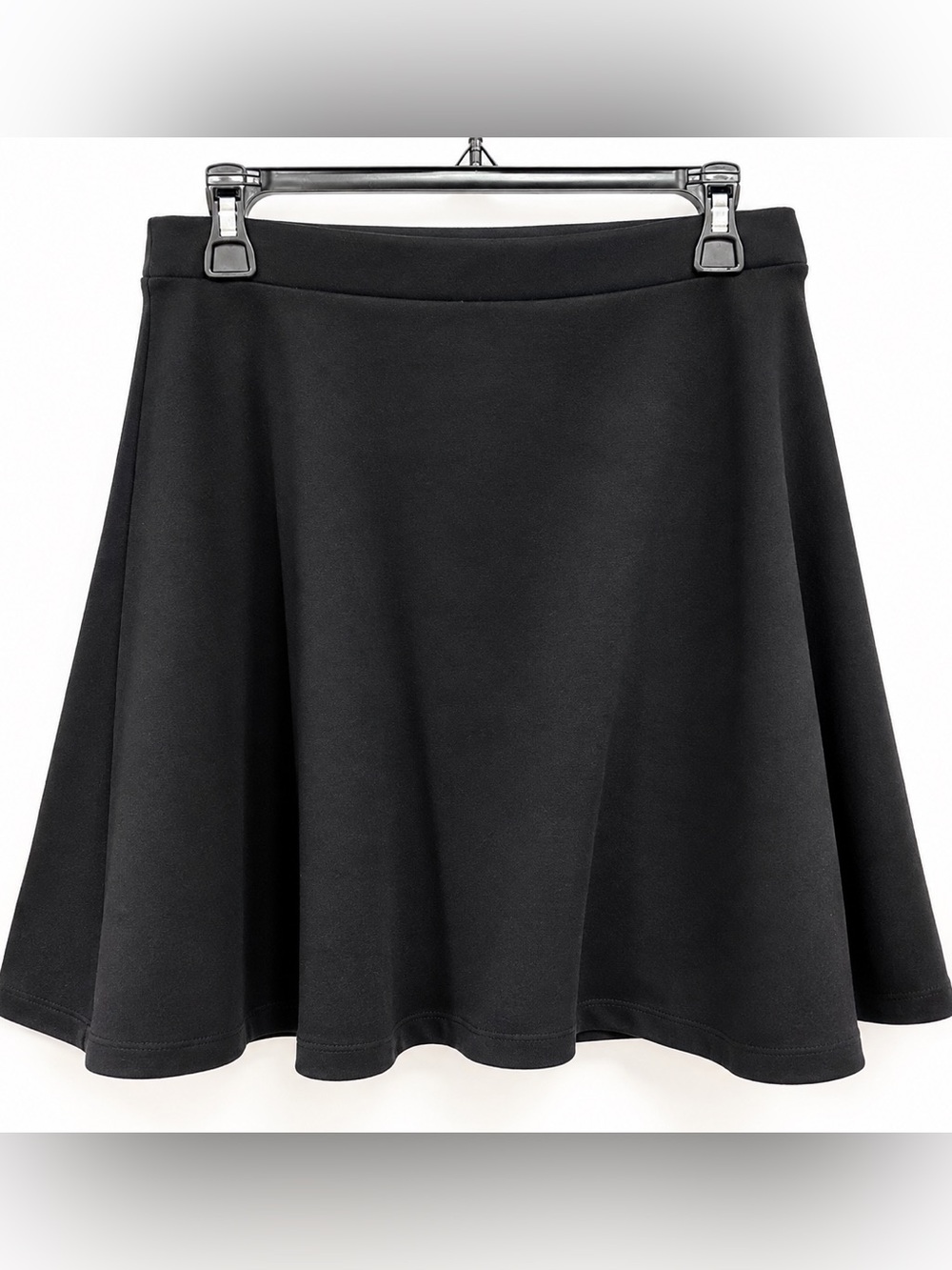 Old Navy Black Skater Skirt Women’s M Stretch Pull On A-Line Mini Flare